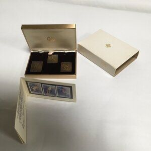 1976 Olympics Canada Post Bronze Medal Stamps Sculpture Set Stamps Soccer